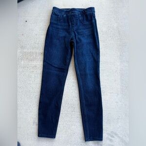 Spanx Women's small Jeans dark wash skinny pull on jeggings slimming ankle